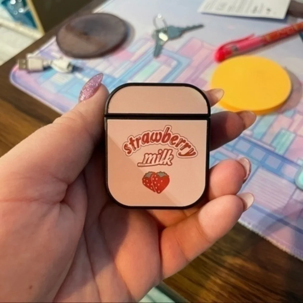 BLUE Cow Print Airpod Case